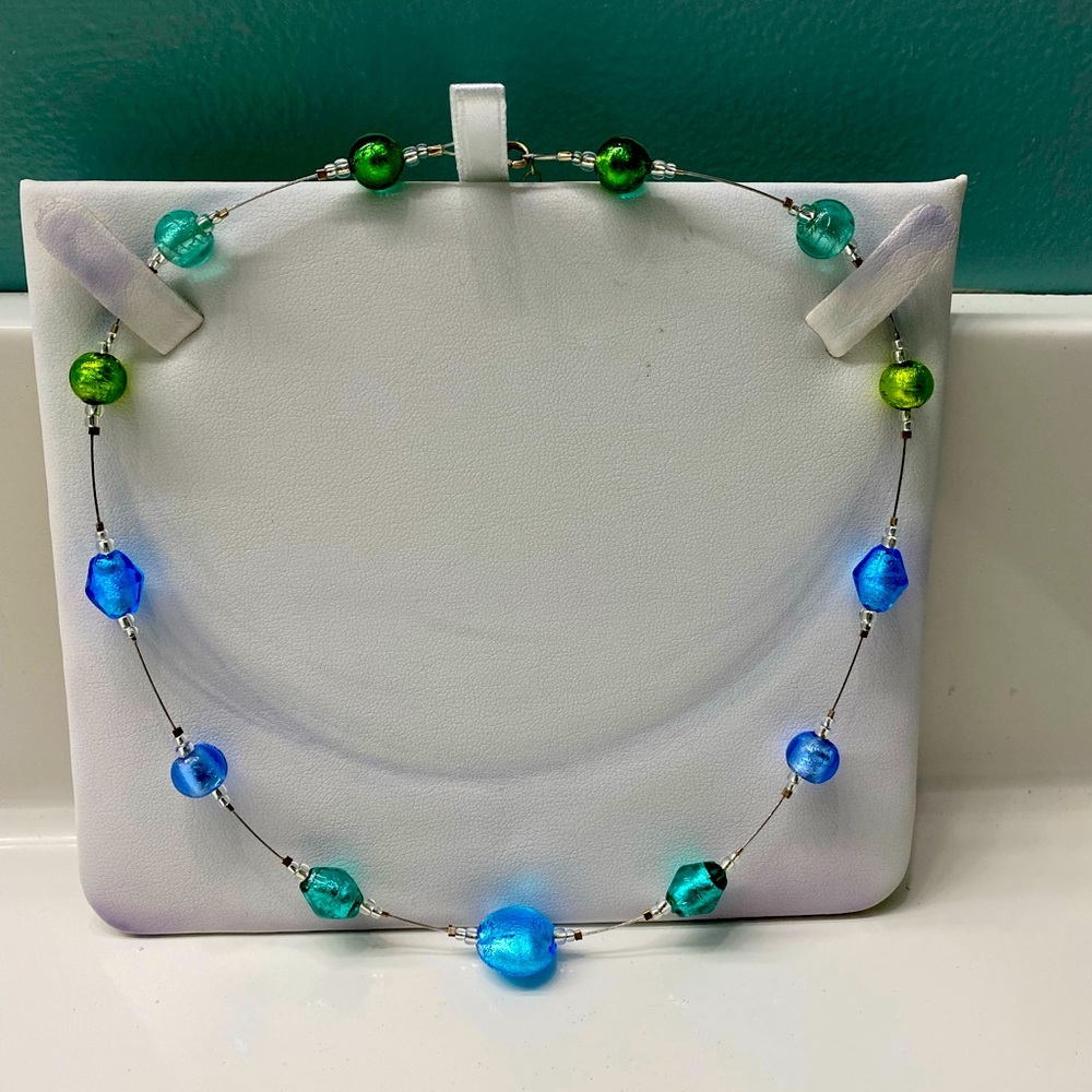 Blown Glass beaded necklace